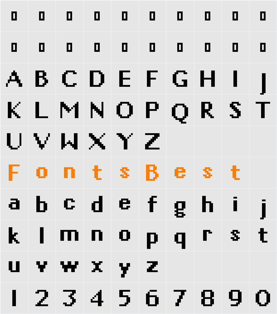 01Phonetix Character Map