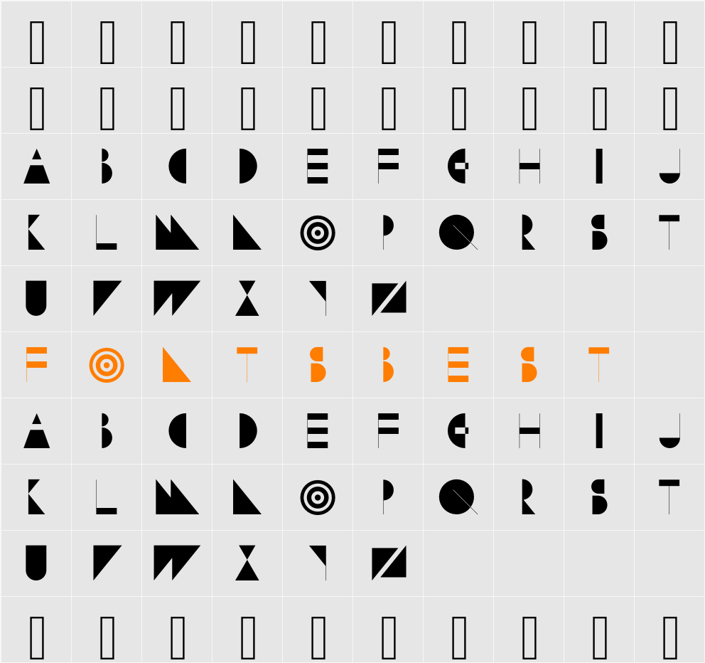 Subversion Display Character Map