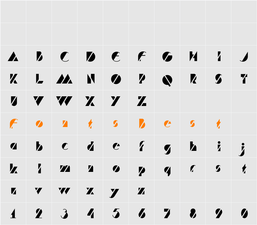 HFF Code Deco Character Map
