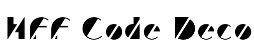 HFF Code Deco Font Image