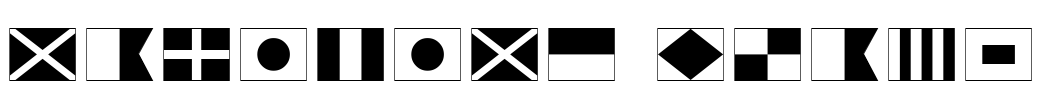 Maritime Flags Font Image