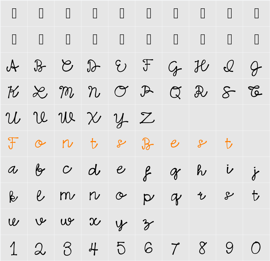 HelloSansaNorth Character Map