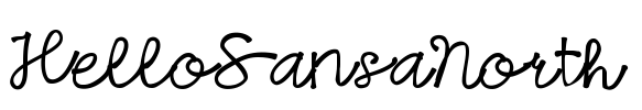 HelloSansaNorth Font Image