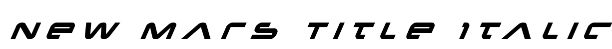 New Mars Title Italic