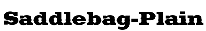 Saddlebag-Plain Font Image