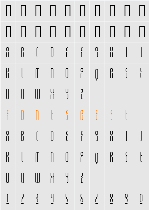 Gen3000 Character Map