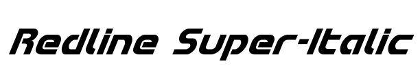 Redline Super-Italic Font Image
