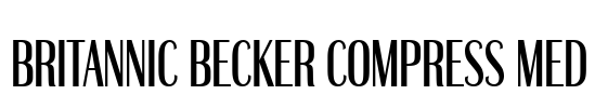 Britannic Becker Compress Med Font Image