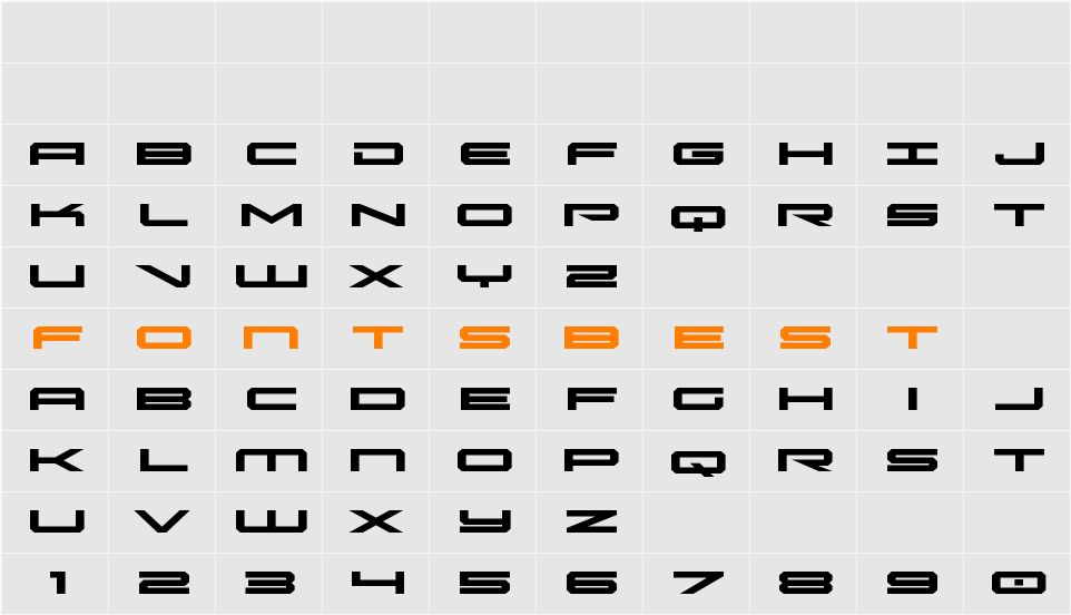 Oramac Expanded Character Map