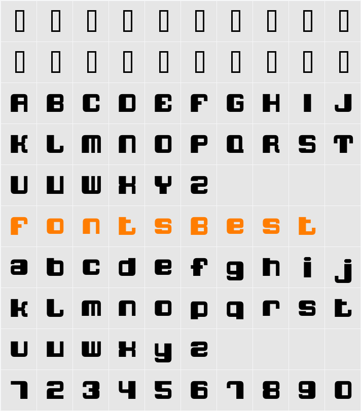 QuatronFat Character Map