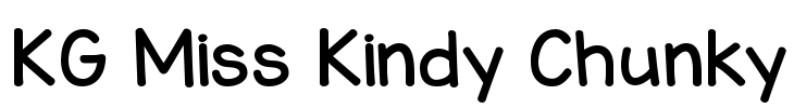 KG Miss Kindy Chunky Font Image