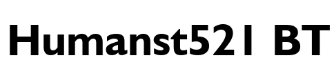 Humanst521 BT Font Image
