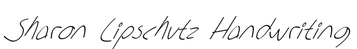 Sharon Lipschutz Handwriting