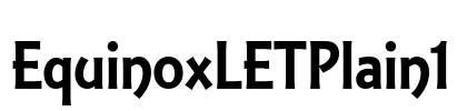 EquinoxLETPlain1 Font Image