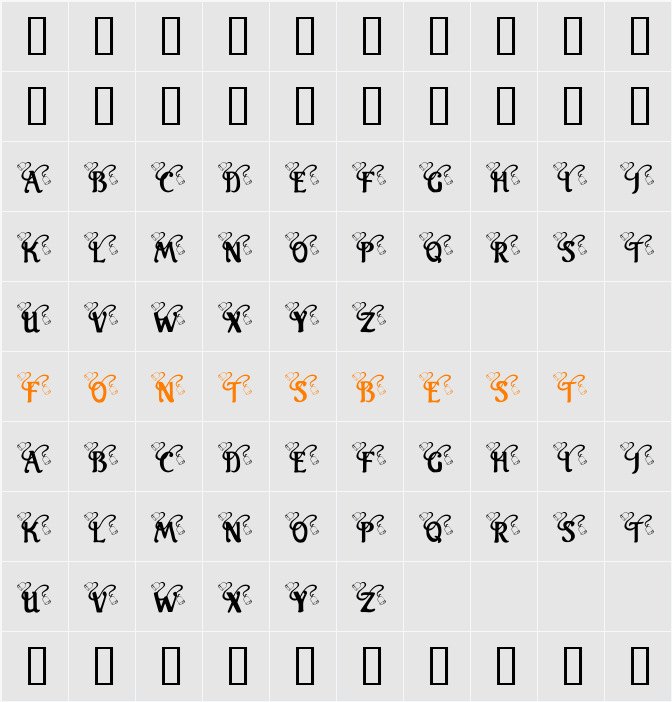 KR Wedding Bells Character Map