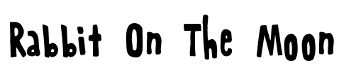 Rabbit On The Moon Font Image