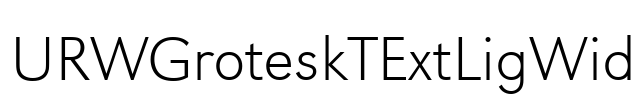 URWGroteskTExtLigWid Font Image