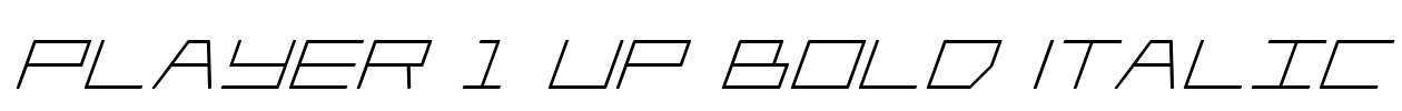 Player 1 Up Bold Italic