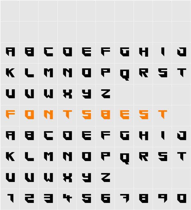Blockar Character Map