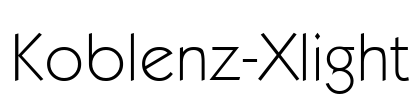 Koblenz-Xlight Font Image