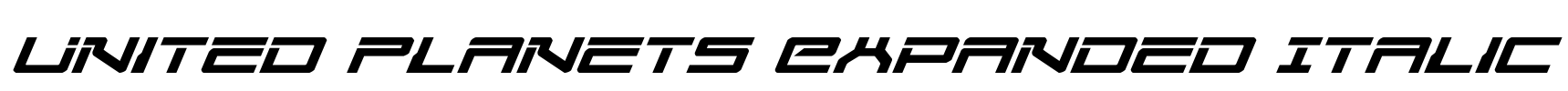 United Planets Expanded Italic Font Image