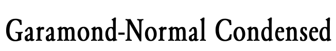 Garamond-Normal Condensed