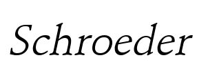 Schroeder Font Image