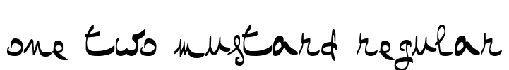 One Two Mustard Regular Font Image