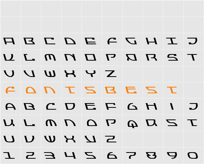 Jumptroops Leftalic Character Map