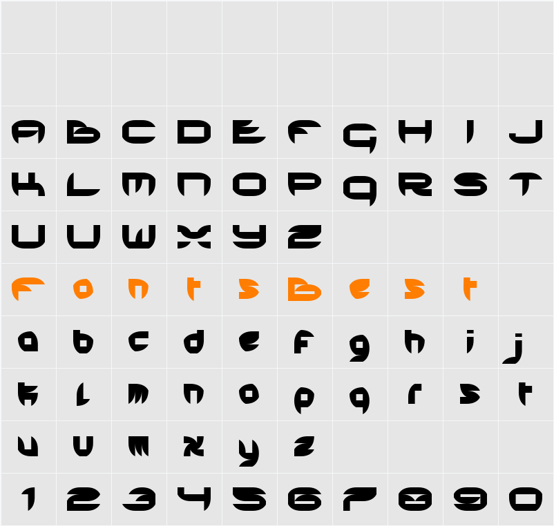 HARD EDGE  Character Map