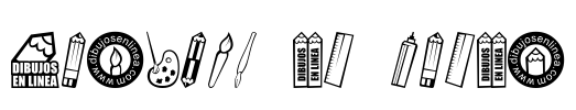 dibujos en linea Font Image