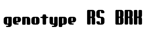 genotype RS BRK Font Image