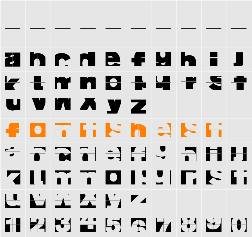 FragmentuM Character Map