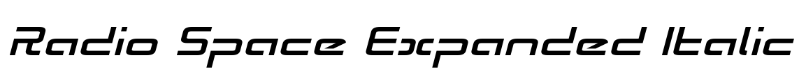 Radio Space Expanded Italic Font Image