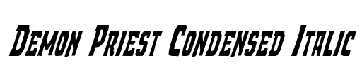 Demon Priest Condensed Italic