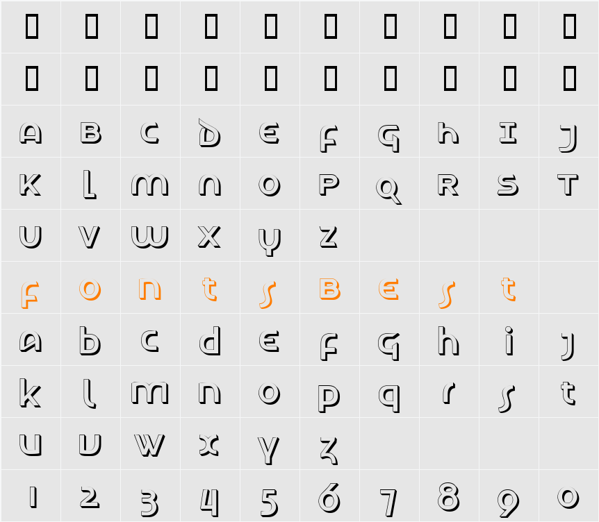 LetunicalShadow Character Map