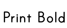Print Bold Font Image