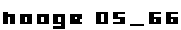 hooge 05_66 Font Image