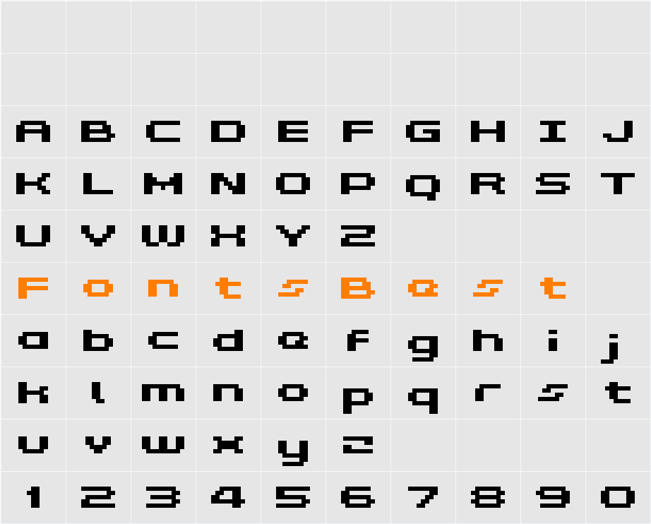 Grixel Kyrou 5 Wide Bold Xtnd Character Map