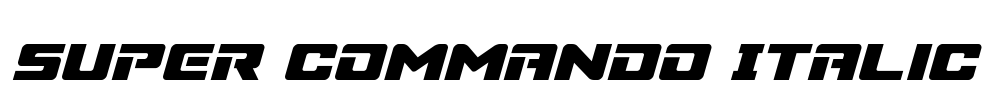 Super Commando Italic Font Image