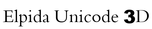 Elpida Unicode 3D