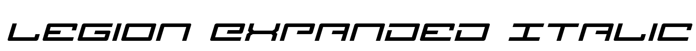 Legion Expanded Italic Font Image