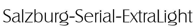 Salzburg-Serial-ExtraLight Font Image