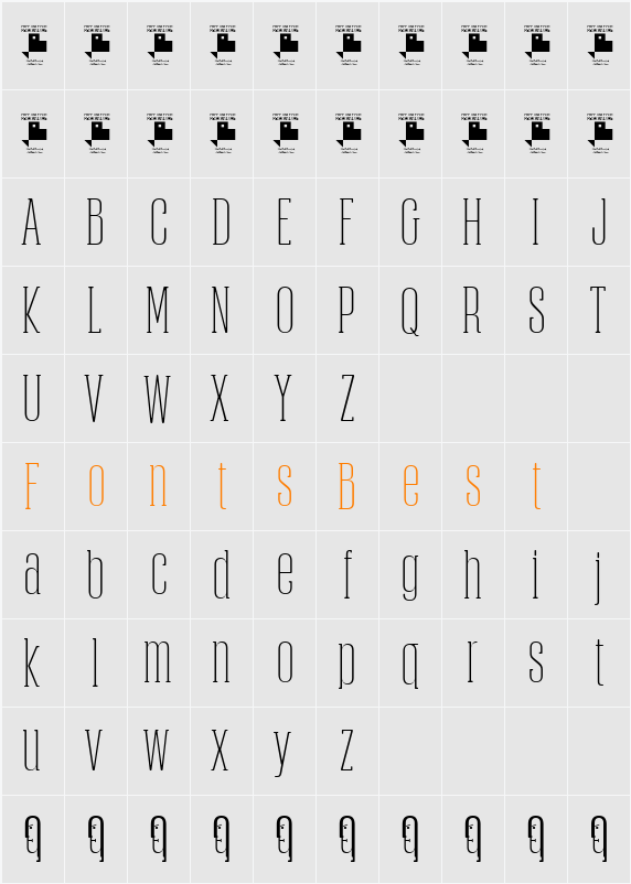 Obcecada Serif Character Map