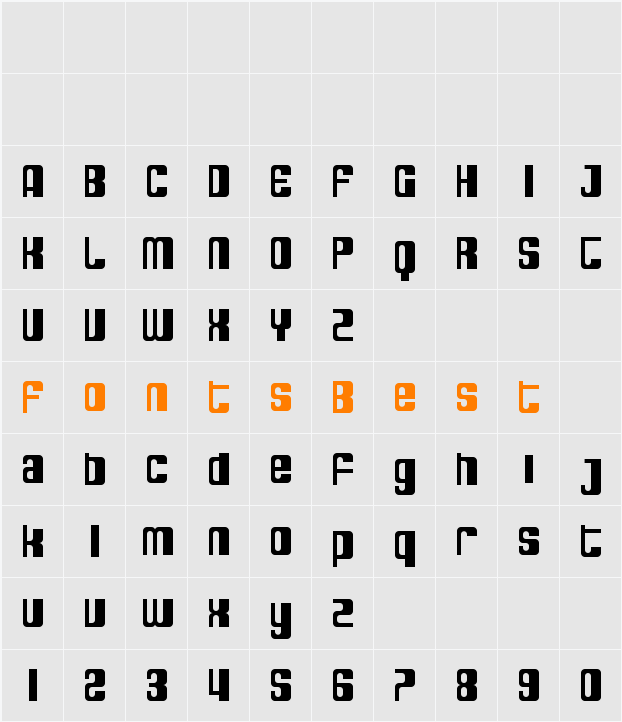 SF DecoTechno Character Map