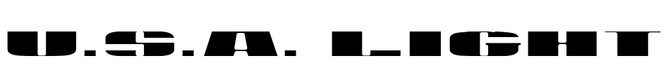 U.S.A. Light Font Image