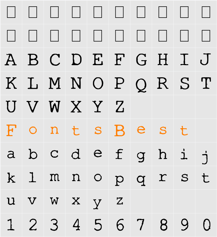 Typo Character Map
