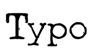 Typo Font Image