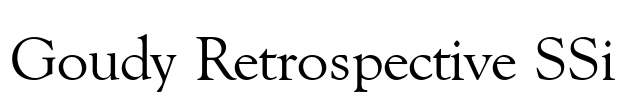 Goudy Retrospective SSi