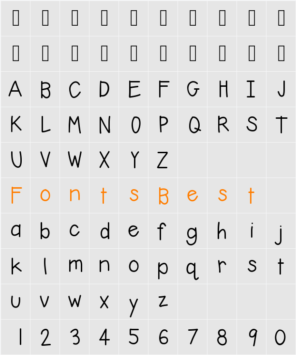 HelloBasic Character Map